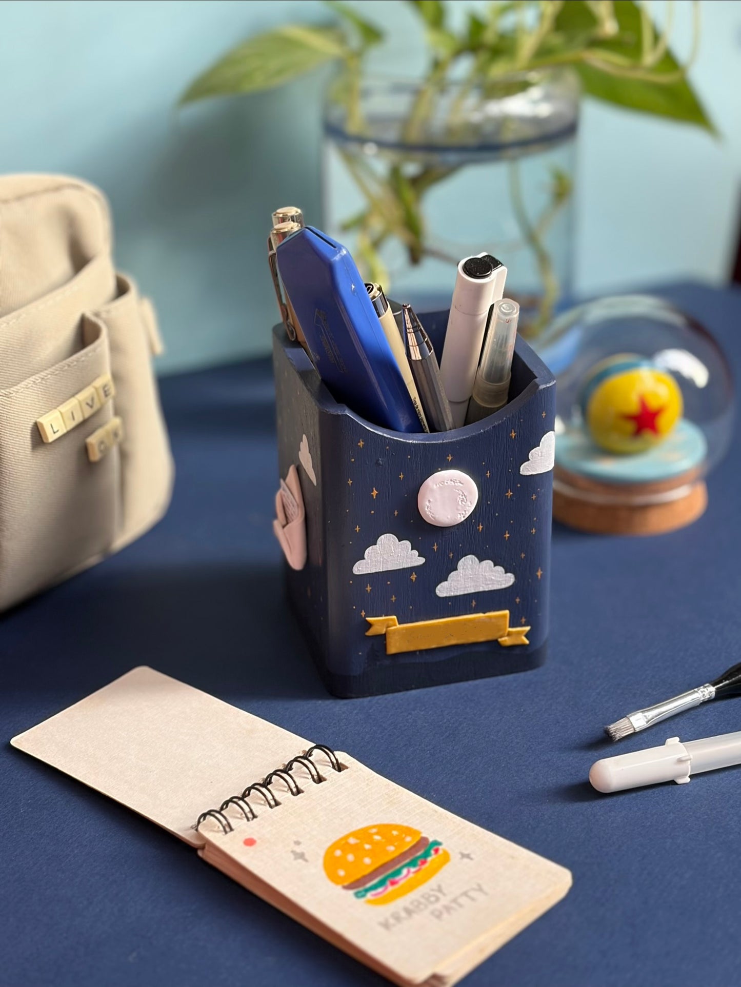 Starry Night Desk-Bud - Pen Holder