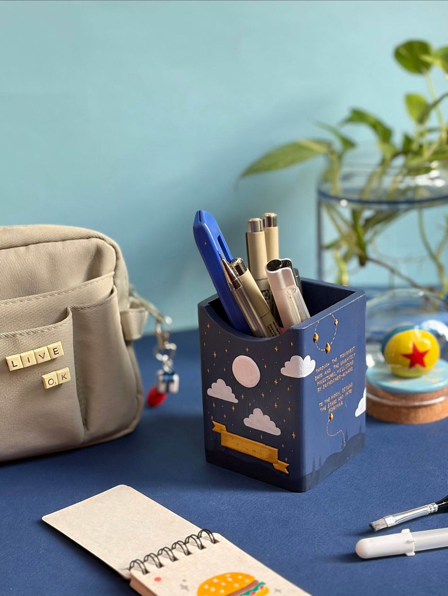 Starry Night Desk-Bud - Pen Holder