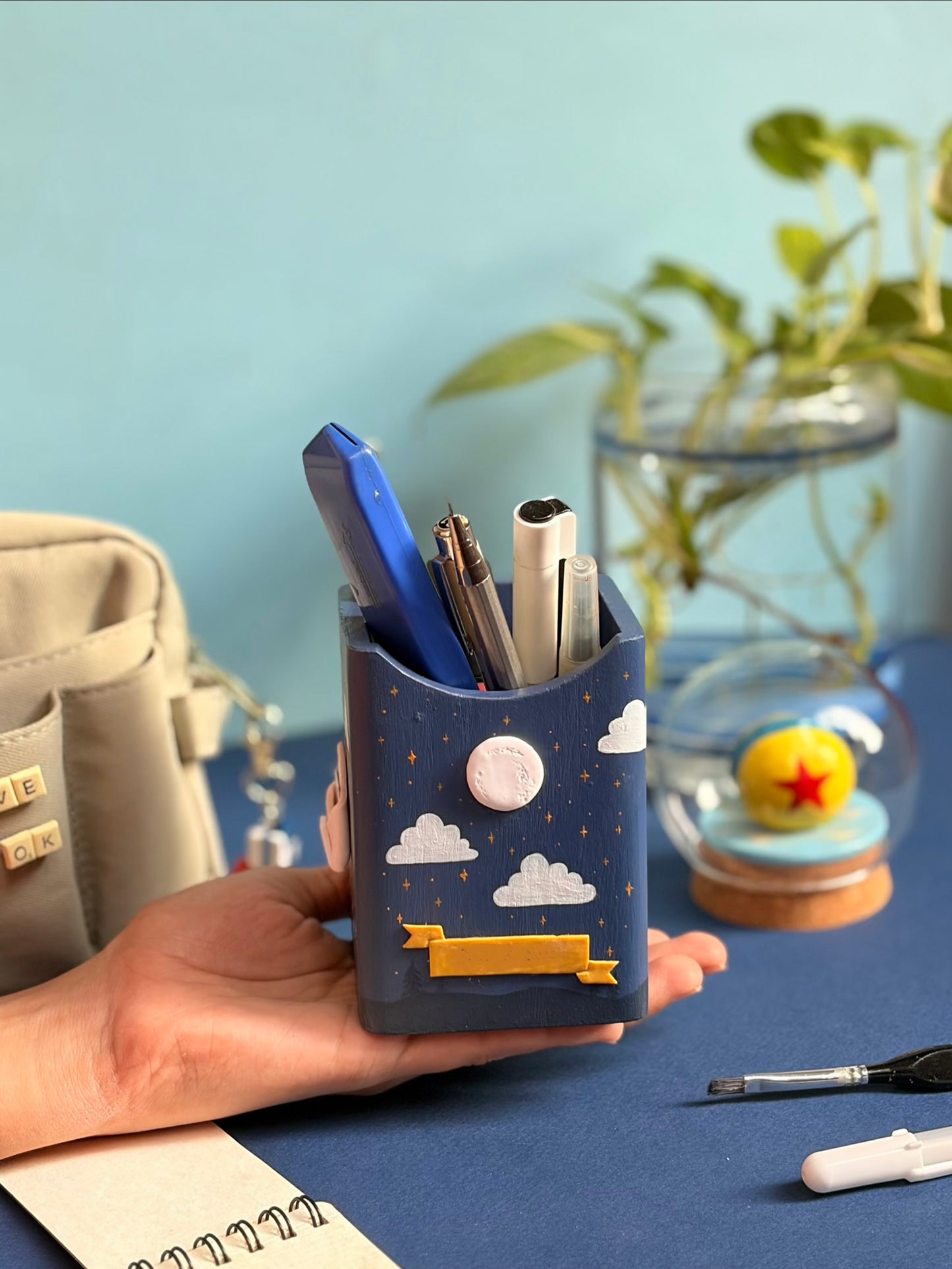 Starry Night Desk-Bud - Pen Holder